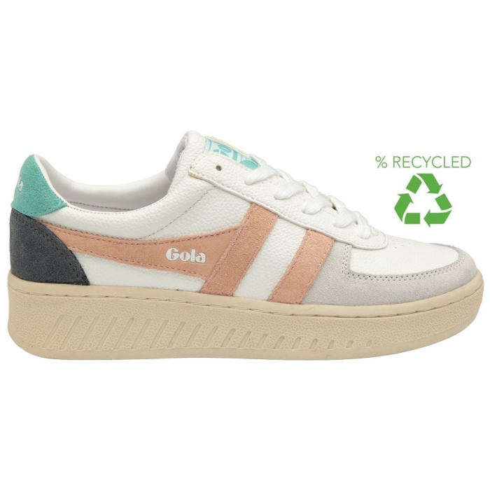 Gola Classics Women's Grandslam Trident Sneakers - White/Pearl Pink/Sea Mist