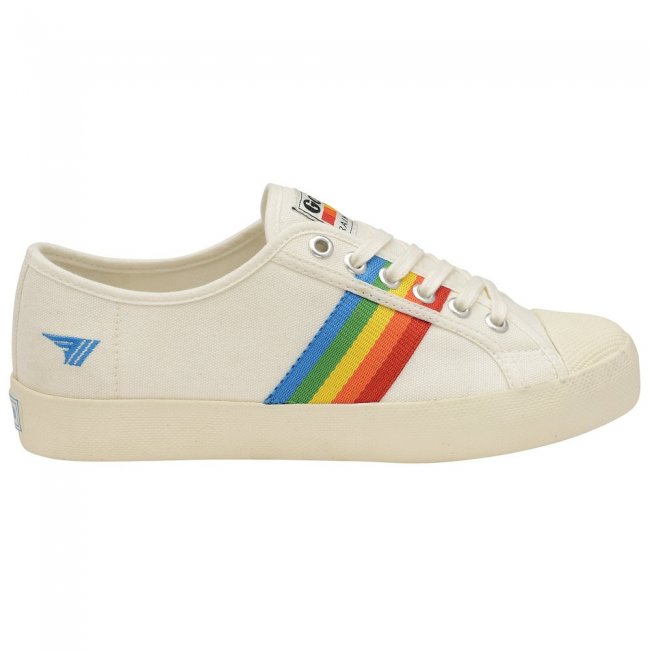 Vegan Gola Classics Women's Coaster Rainbow - Off White/Multi