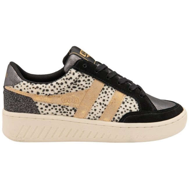 Gola Classics Women's Superslam Sneakers - Black/Cheetah/Gold