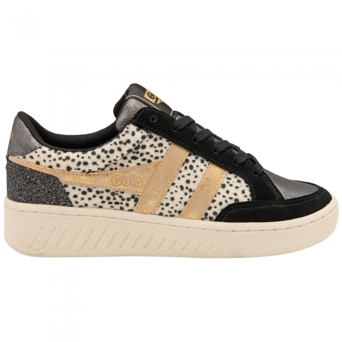 Gola Classics Women's Superslam Sneakers - Black/Cheetah/Gold