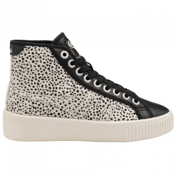 Vegan Gola Classics Women's Baseline High Safari Pure - Black/Cheetah