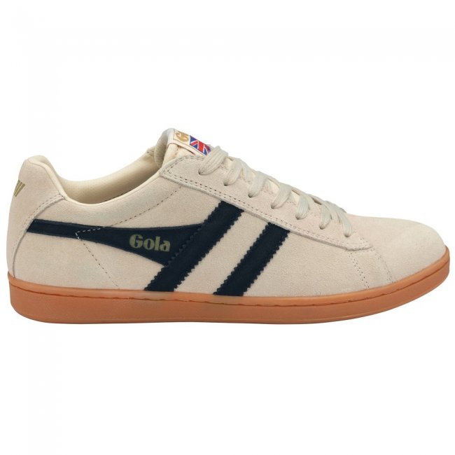 Gola Classics Men's Equipe Suede Sneakers - Off White/Vintage Blue/Gum