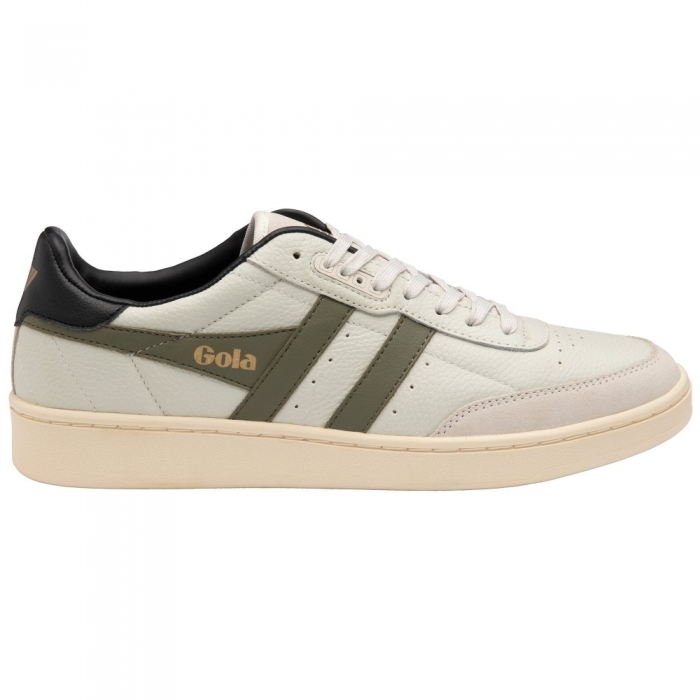 Gola Classics Men's Contact Leather Sneakers - Off White/Khaki/Black