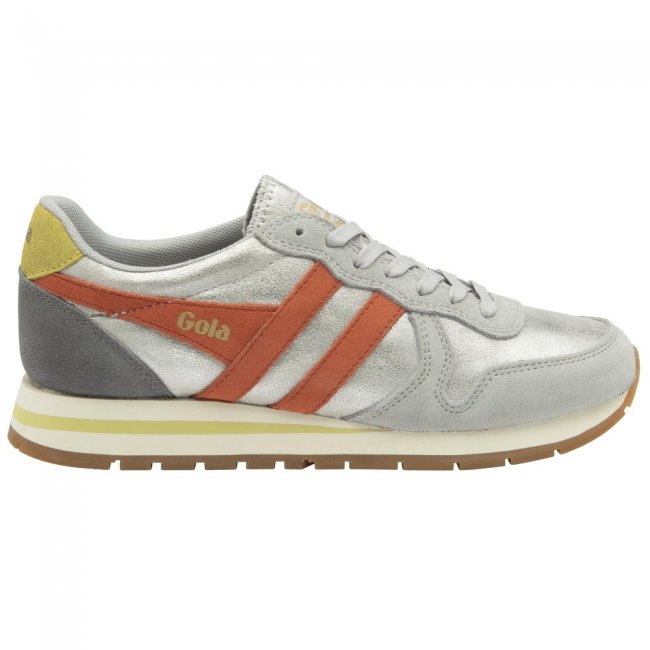 Gola Classics Women's Daytona Blaze Sneakers - Silver/Hot Coral/Limelight