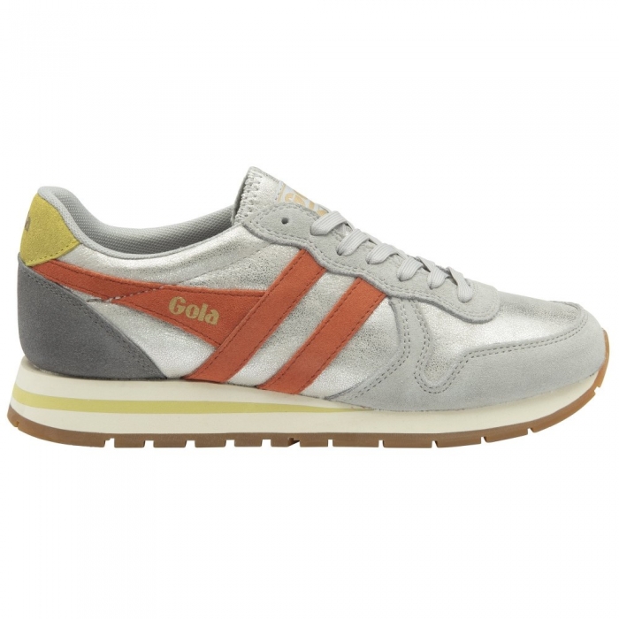 Gola Classics Women's Daytona Blaze Sneakers - Silver/Hot Coral/Limelight