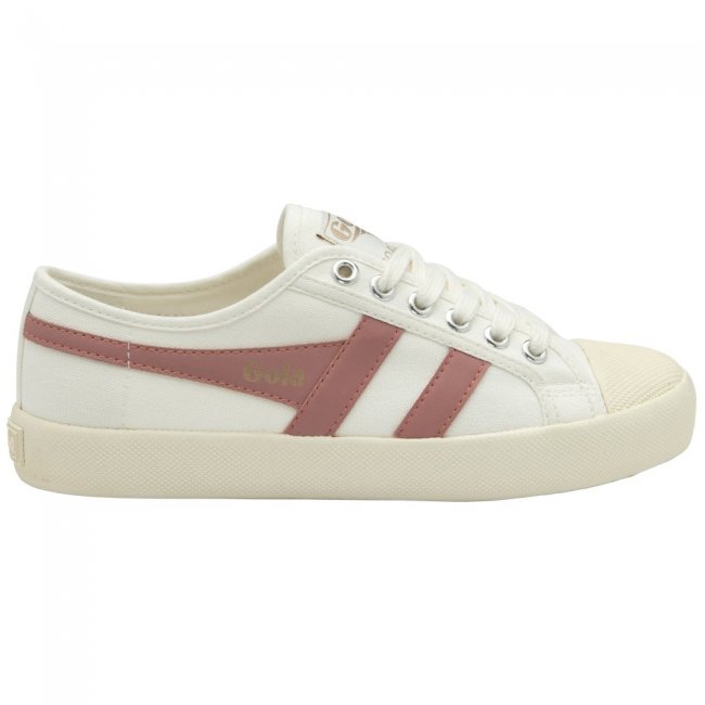 Vegan Gola Classics Women's Coaster - Off White/Coral Pink