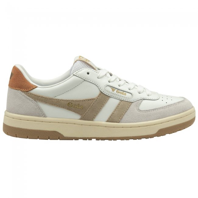 Gola Classics Women's Hawk Sneakers - White/Bone/Terracotta