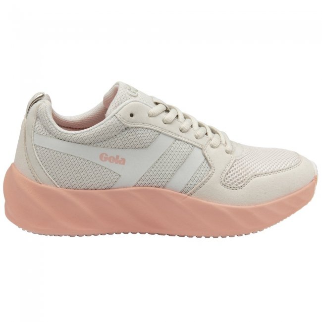 Gola Performance Women's Lansen Sneakers - Arcade White/Pearl Pink