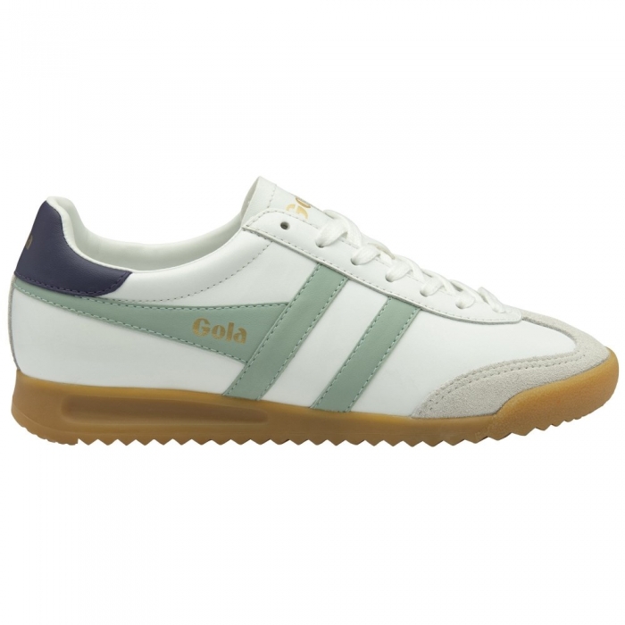 Gola Classics Women's Torpedo Leather Sneakers - White/Surf/Plum