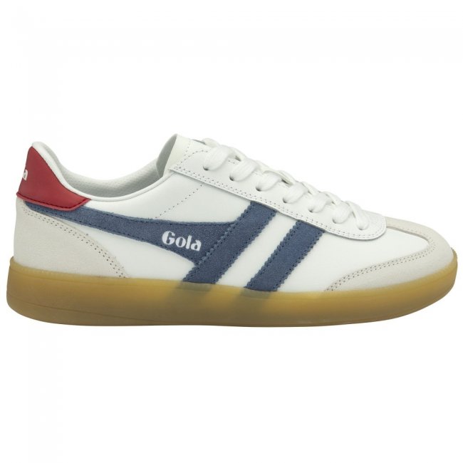 Gola Classics Women's Viper Leather Sneakers - White/Moonlight/Deep Red/Gum
