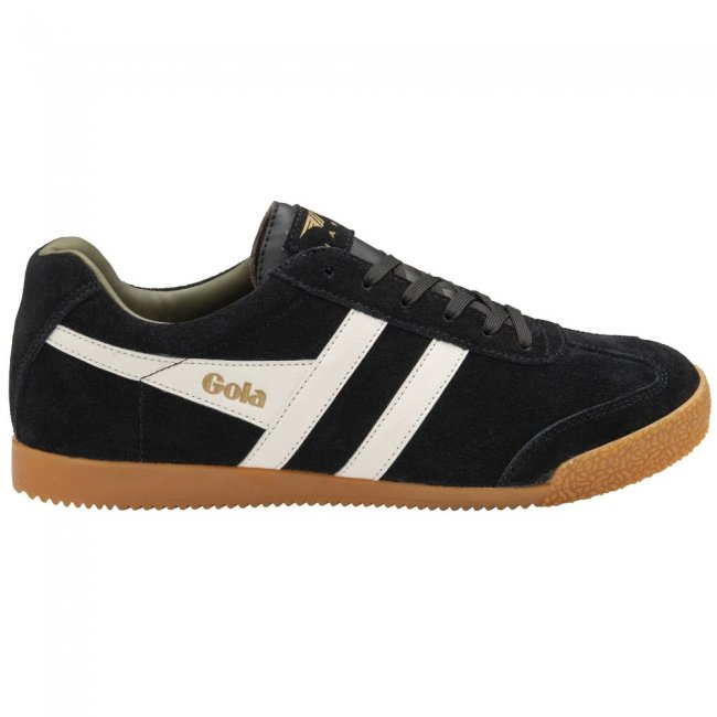 Gola Classics Men's Harrier Suede Sneakers - Black/Off White/Khaki