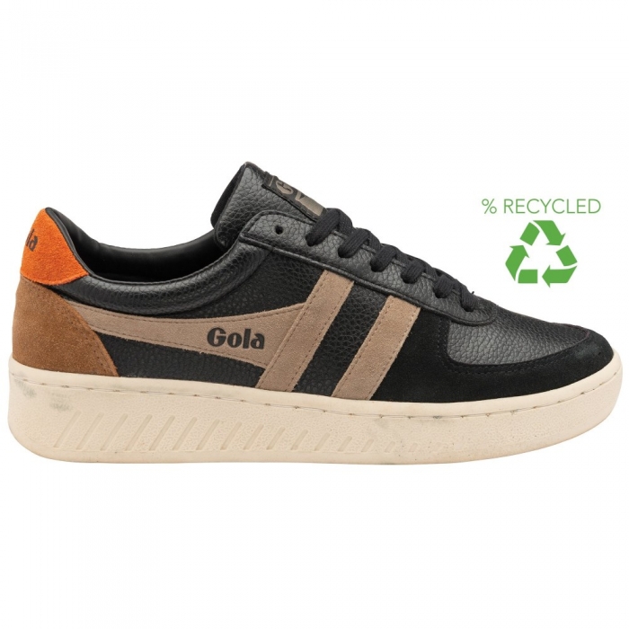 Gola Classics Men's Grandslam Trident Sneakers - Black/Rhino/Moody Orange