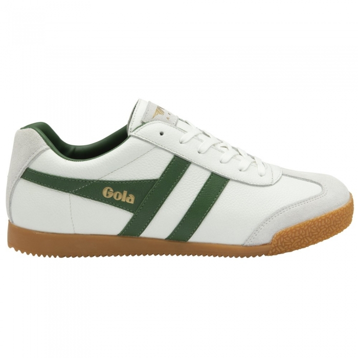 Gola Classics Men's Harrier Leather Sneakers - White/Green/Green