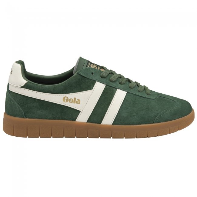 Gola Classics Men's Hurricane Suede Sneakers - Evergreen/Off White/Gum
