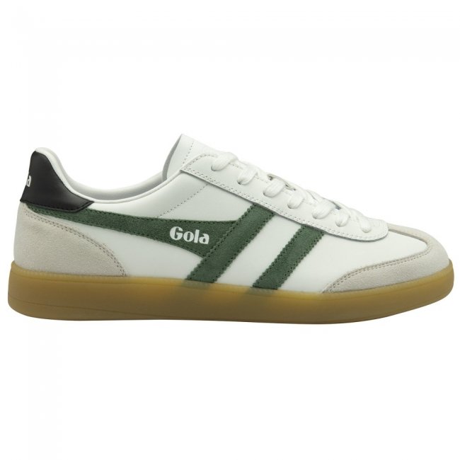 Gola Classics Men's Viper Leather Sneakers - White/Evergreen/Black/Gum