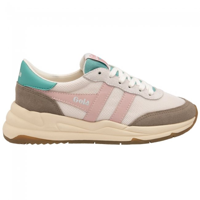Gola Classics Women's Jupiter Sneakers - Off White/Rhino/Chalk Pink
