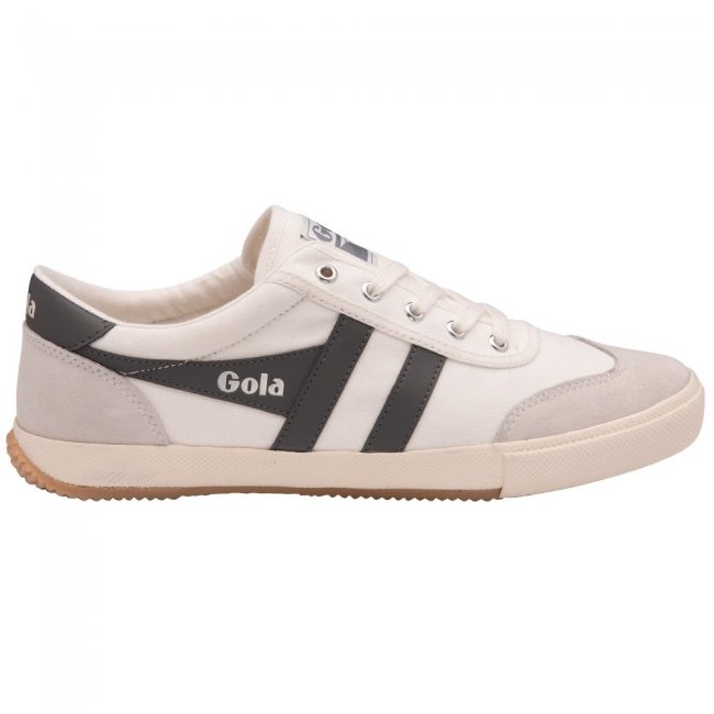 Gola Classics Men's Badminton Plimsoll Sneakers - Off White/Shadow