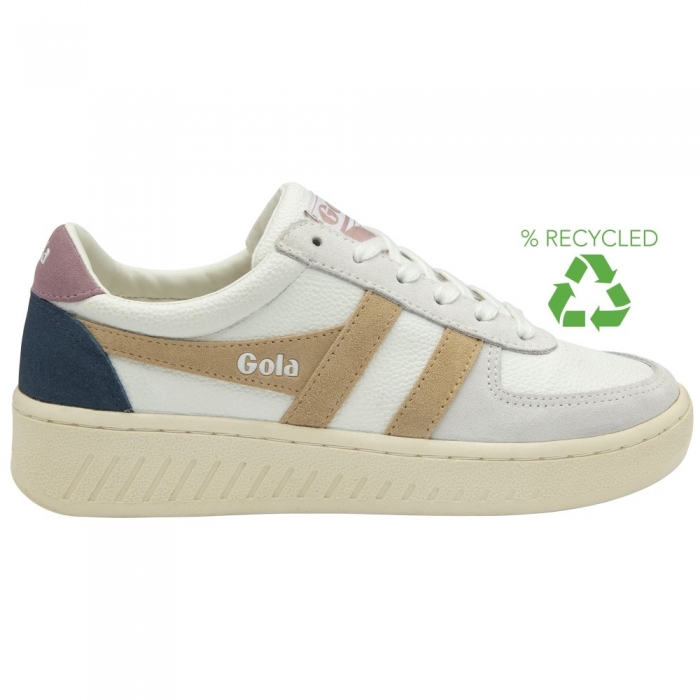 Gola Classics Women's Grandslam Trident Sneakers - White/Oat/Pastel Pink