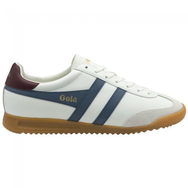 Gola Classics Men's Torpedo Leather Sneakers - White/Moonlight/Burgundy
