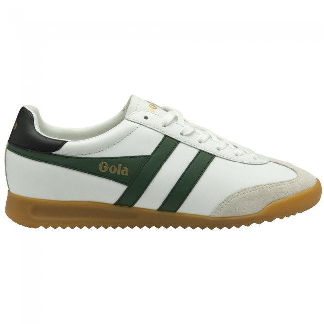 Gola Classics Men's Torpedo Leather Sneakers - White/Evergreen/Black