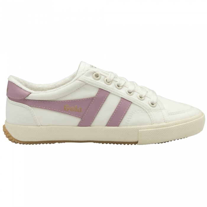 Vegan Gola Classics Women's Stratus Plimsoll Sneakers - Off White/Candy