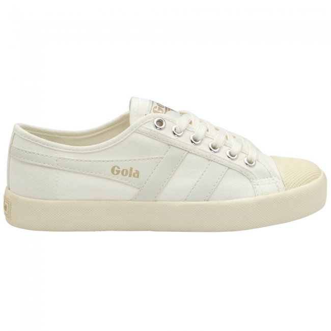 Vegan Gola Classics Women's Coaster - Off White/Off White/Gold