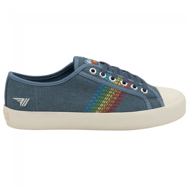 Gola Classics Women's Coaster Rainbow Stitch - Denim/Multi
