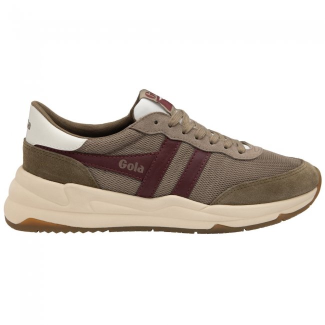 Gola Classics Men's Jupiter Sneakers - Rhino/Khaki/Burgundy
