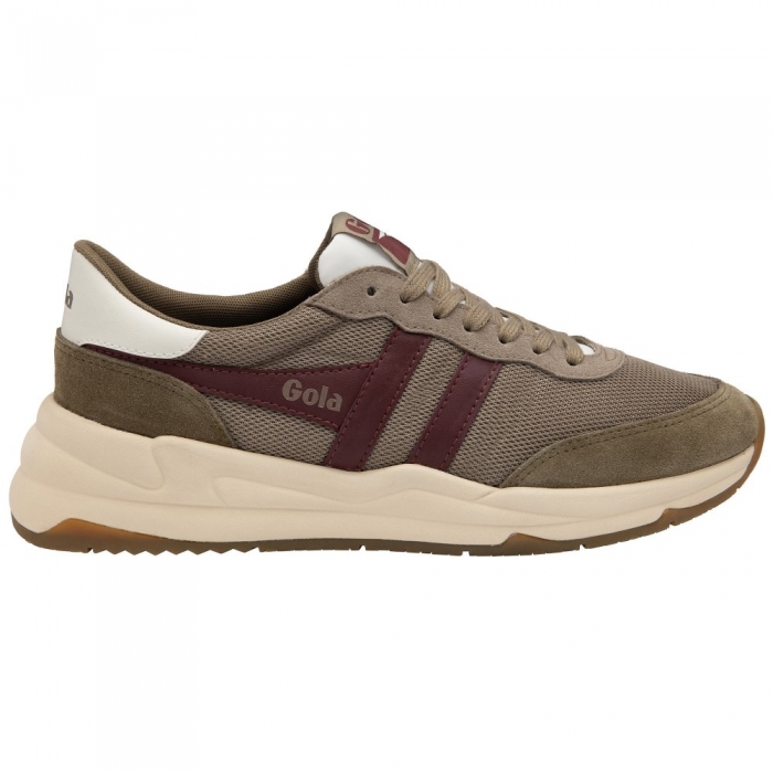Gola Classics Men's Jupiter Sneakers - Rhino/Khaki/Burgundy