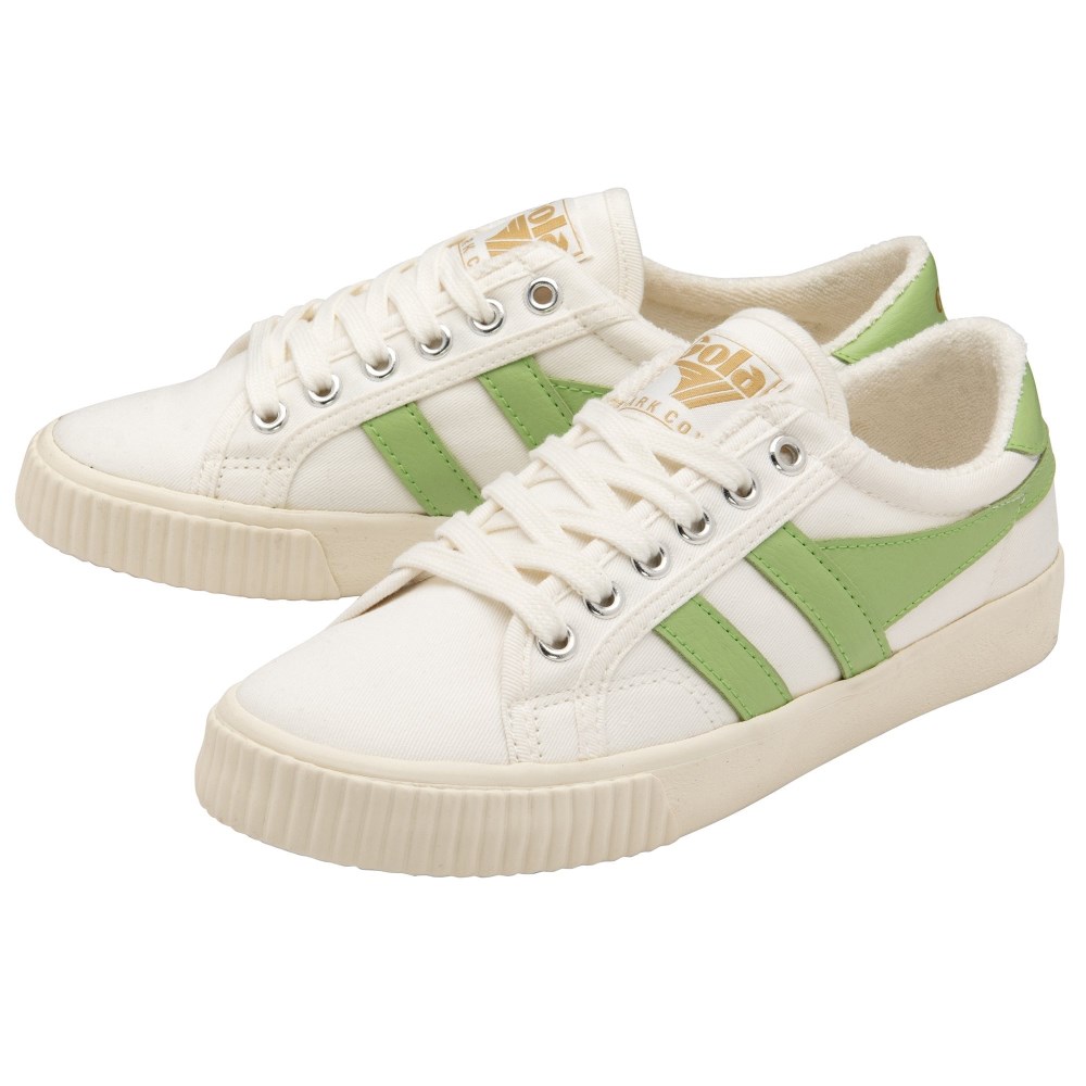 Vegan Gola Classics Women's Tennis Mark Cox Sneakers - Off White/Patina Green