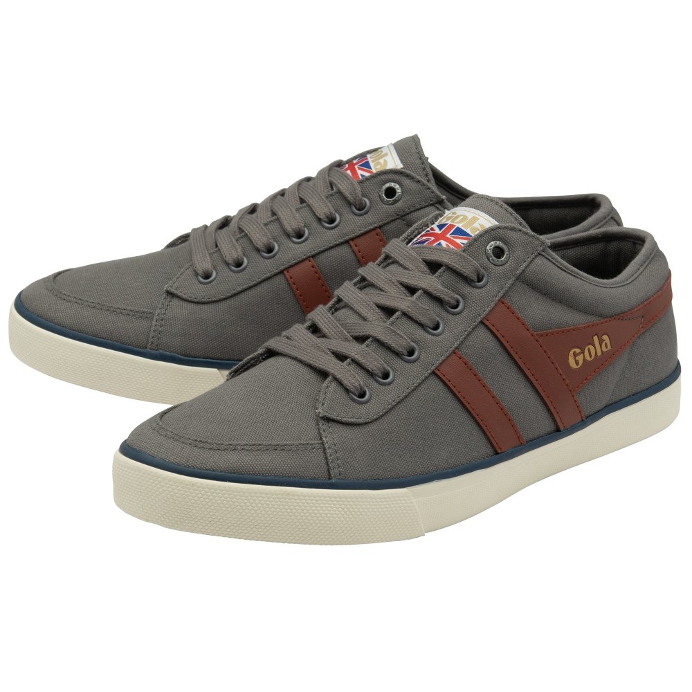 Vegan Gola Classics Men's Comet Plimsoll Sneakers - Ash/Rust/Navy