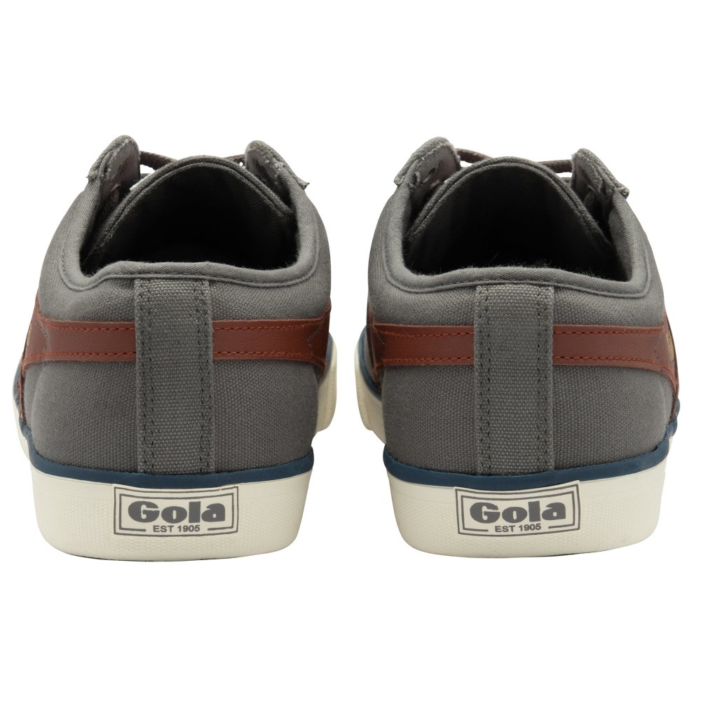 Vegan Gola Classics Men's Comet Plimsoll Sneakers - Ash/Rust/Navy