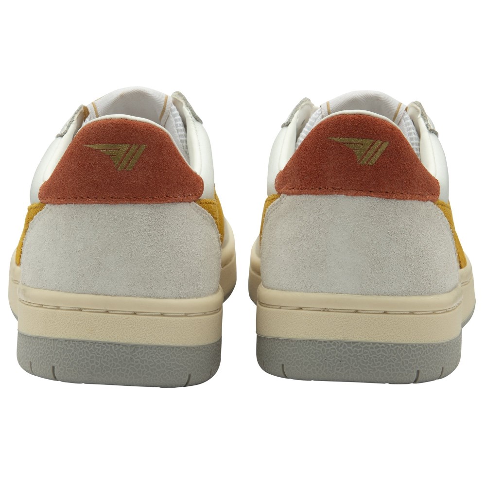 Gola Classics Women's Hawk Sneakers - White/Sun/Orange Spice/Light Grey