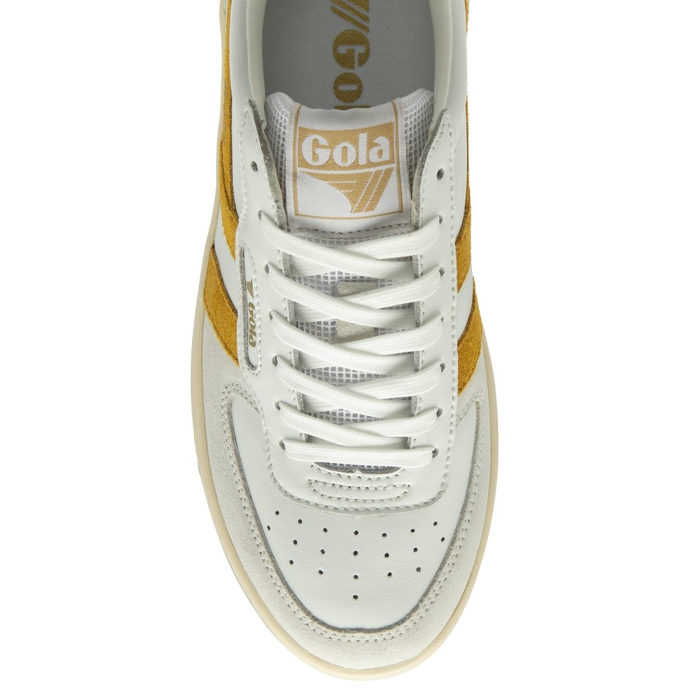 Gola Classics Women's Hawk Sneakers - White/Sun/Orange Spice/Light Grey