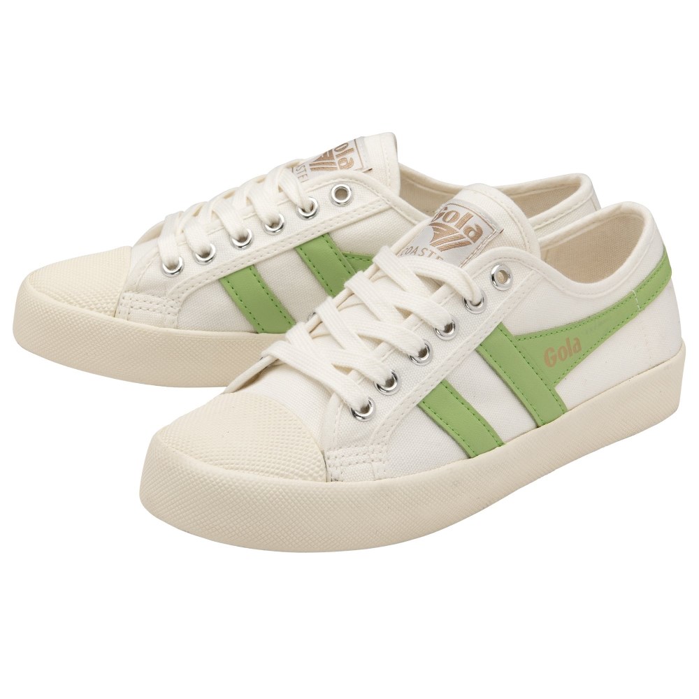 Vegan Gola Classics Women's Coaster - Off White/Patina Green