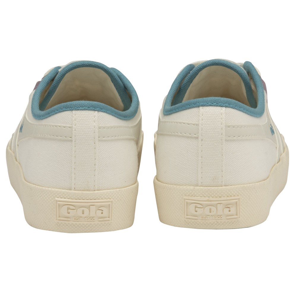 Vegan Gola Classics Women's Coaster Smash - Off White/Ocean/Lily