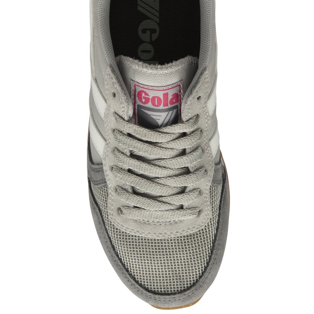 Gola Classics Women's Daytona Sneakers - Light Grey/White/Fluro Pink