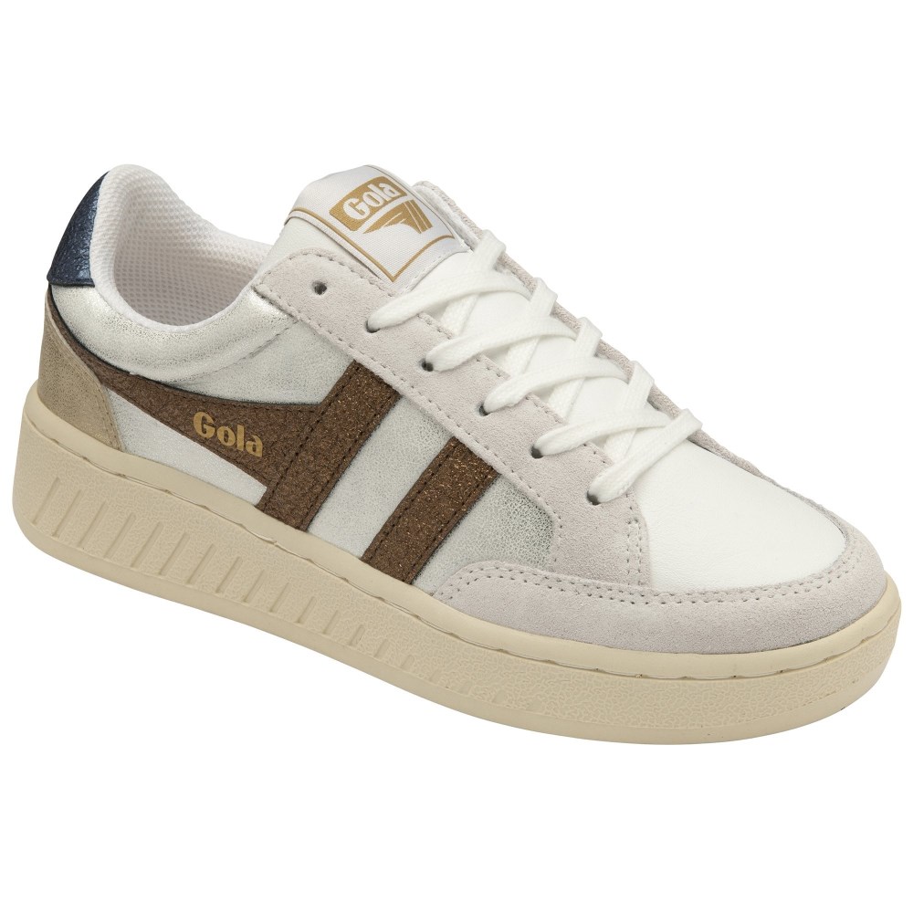 Gola Classics Women's Superslam Blaze Sneakers - White/Copper/Navy