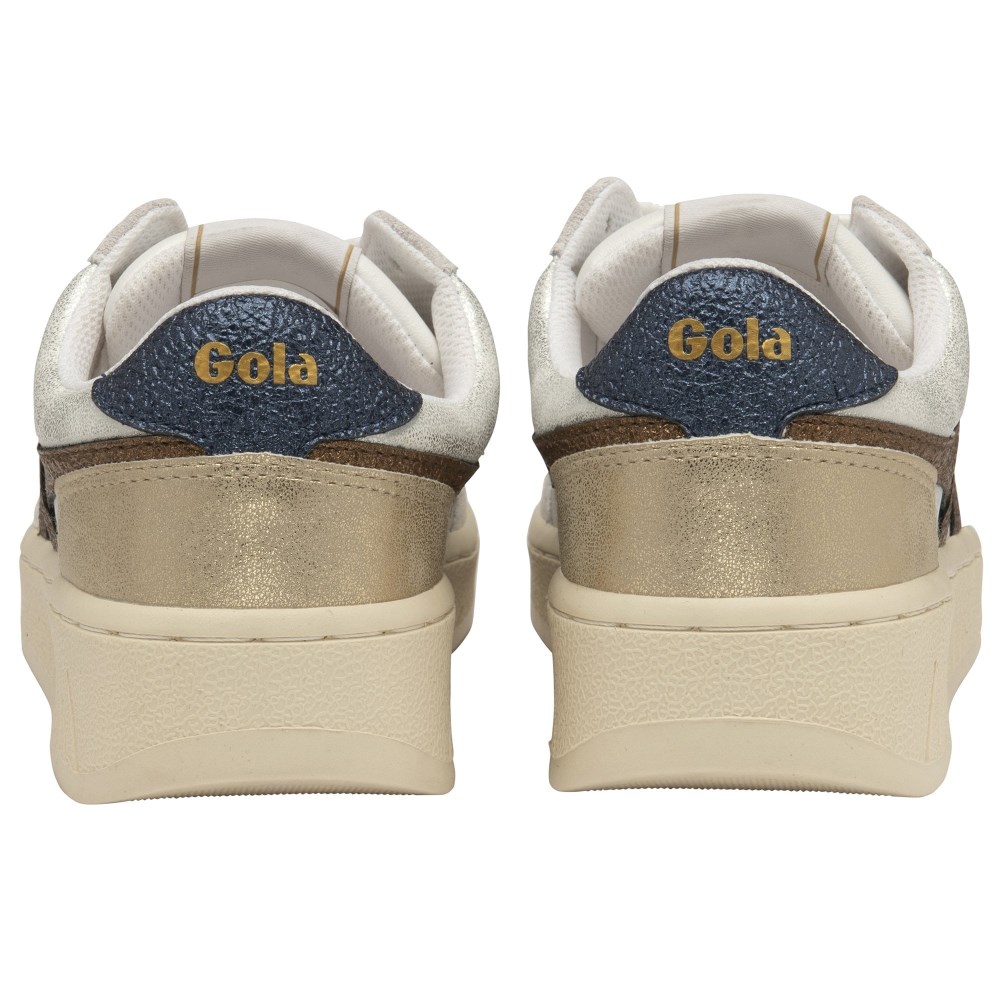 Gola Classics Women's Superslam Blaze Sneakers - White/Copper/Navy