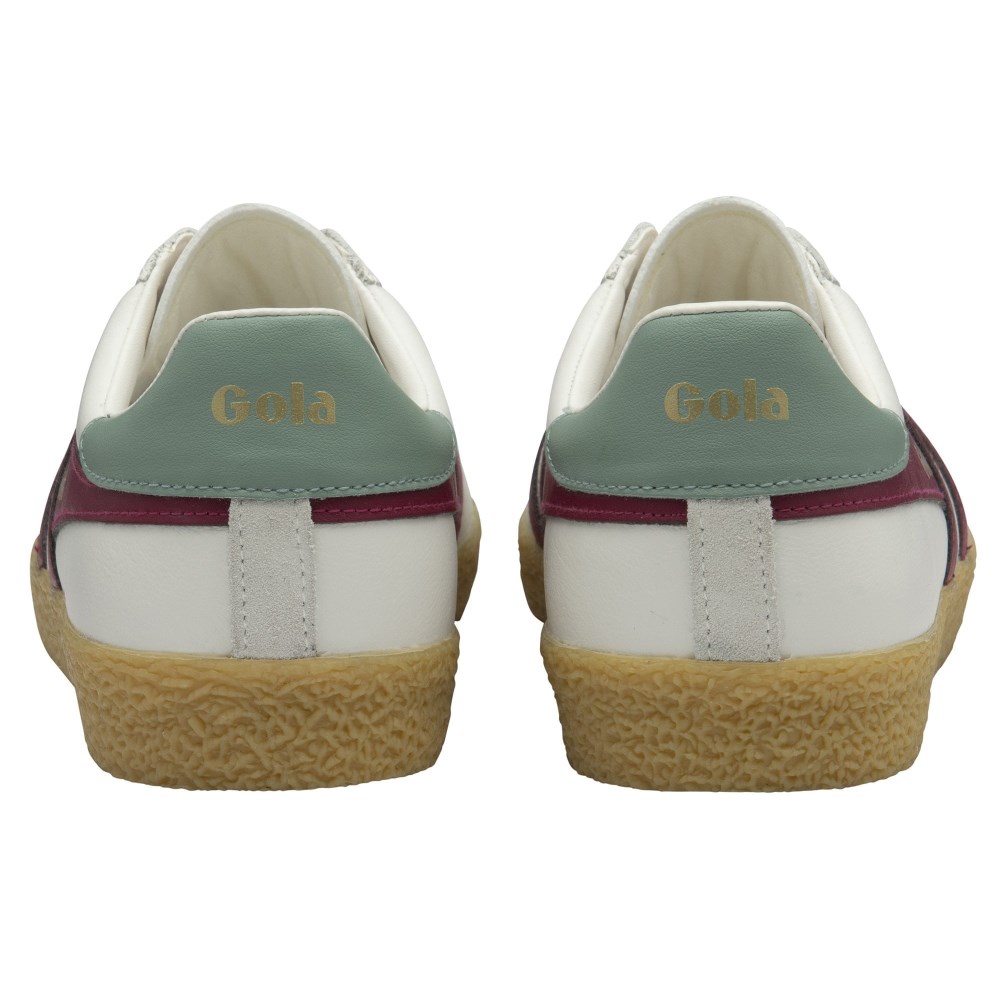 Gola Classics Women's Medallist Leather Sneakers - White/Cerise/Green Mist/Gum