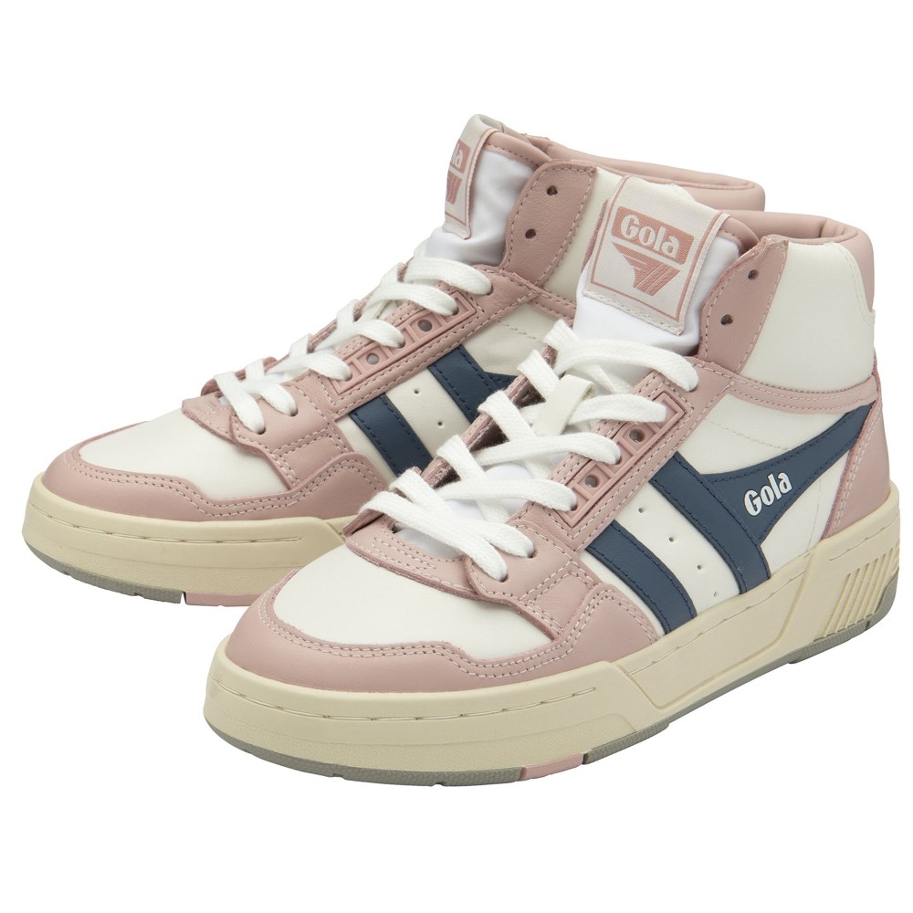 Gola Classics Women's Challenge High Sneakers - White/Chalk Pink/Moonlight
