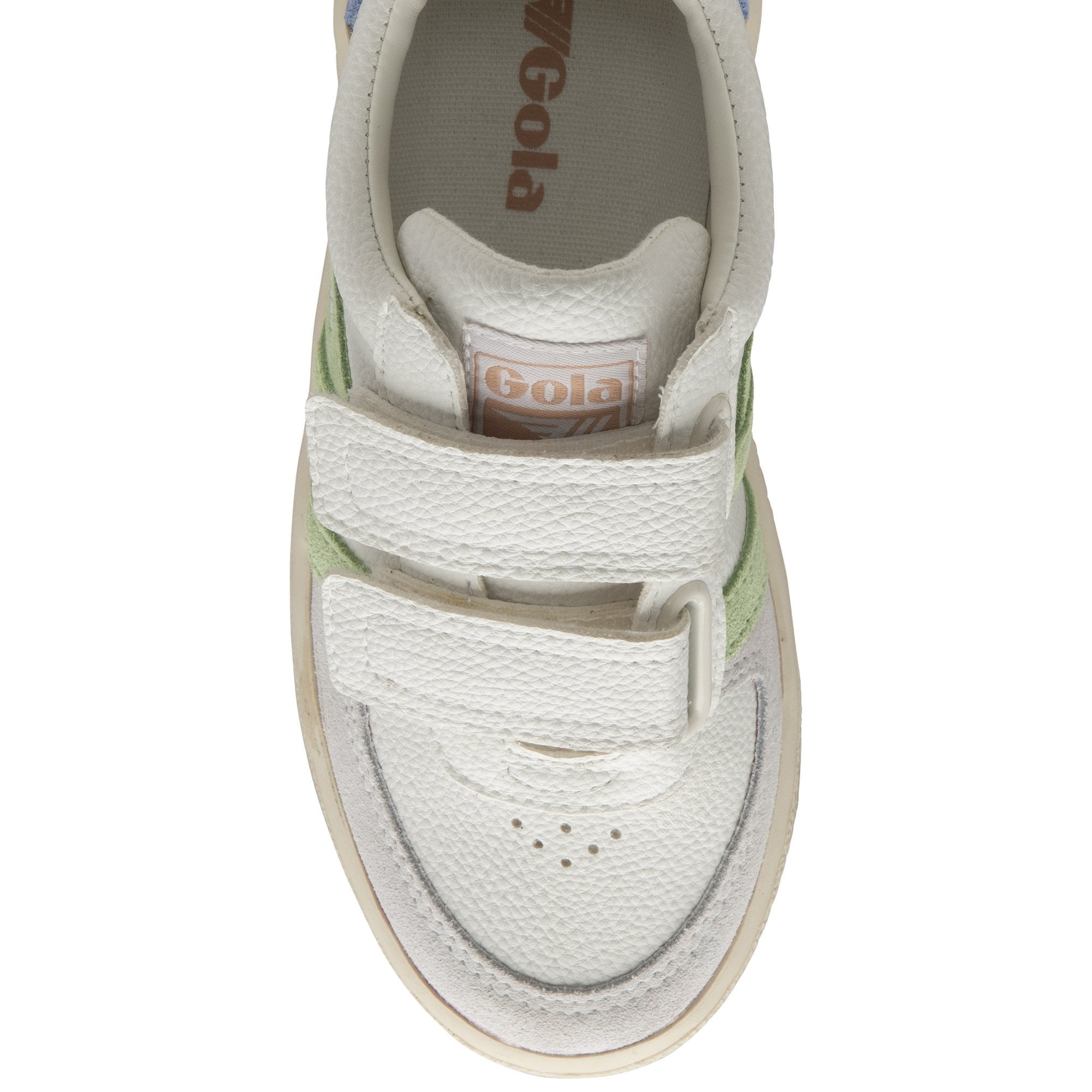 Gola Classics Kids' Grandslam Trident Strap Sneakers - White/Patina Green/Pearl Pink