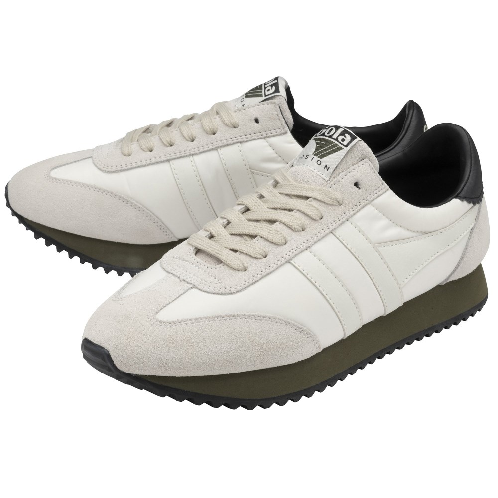 Gola Classics Men's Boston '78 Sneakers - Off White/Khaki/Black