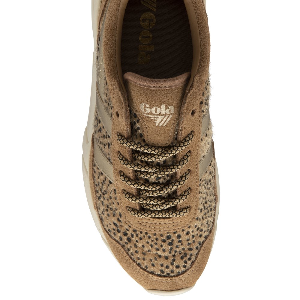 Gola Classics Women's Eclipse Savanna Sneakers - Tan/Cheetah/Gold