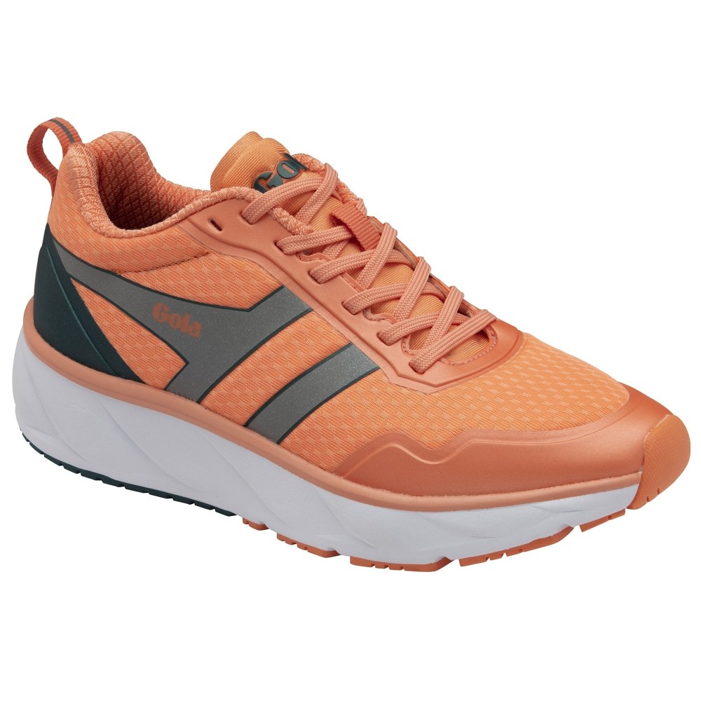 Gola Performance Women's Typhoon Sneakers - Hot Coral/Silver/Baltic