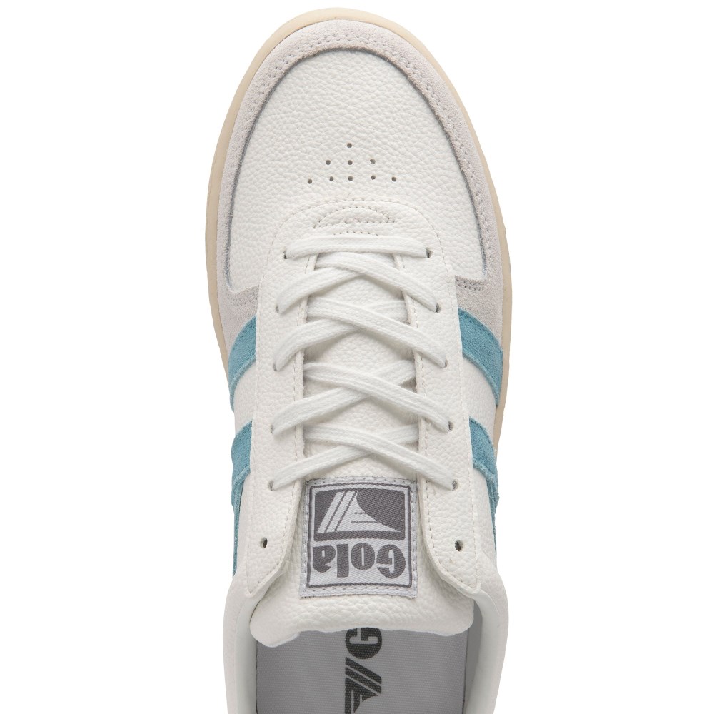 Gola Classics Women's Grandslam Trident Sneakers - White/Ocean/Ash