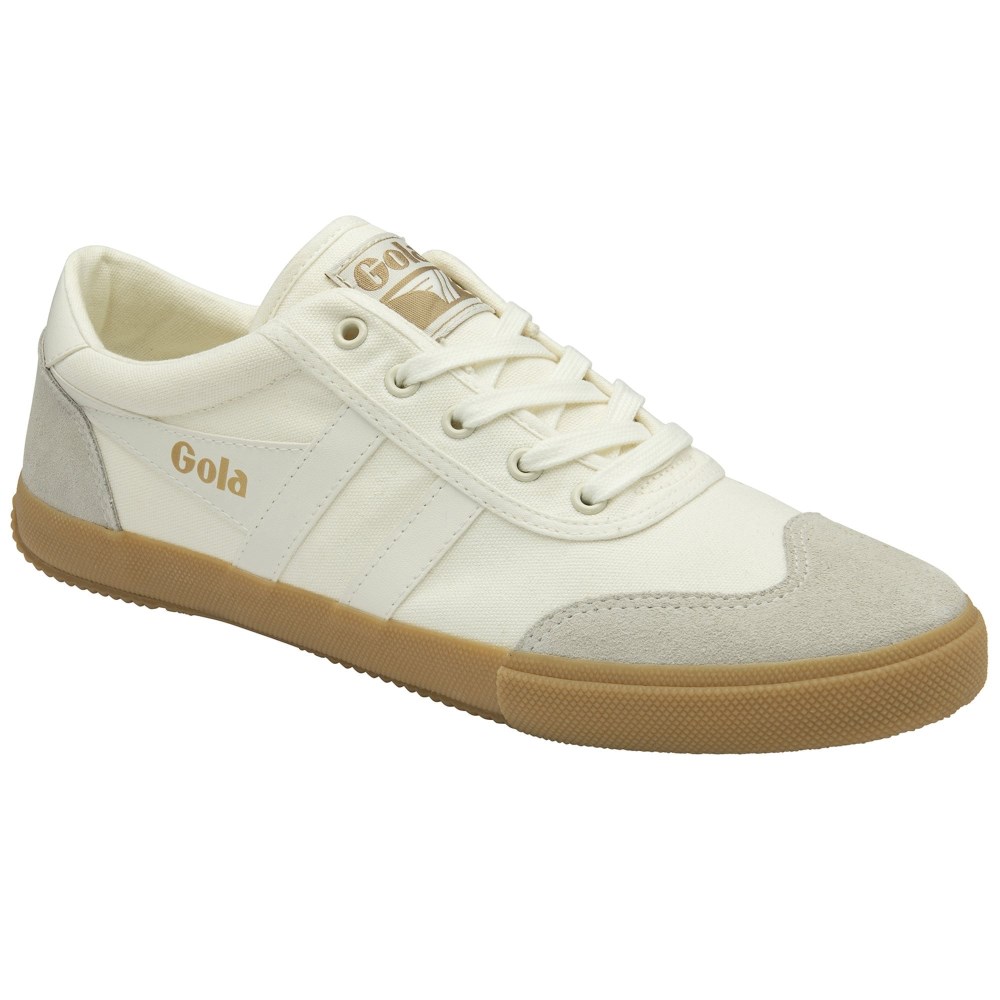 Gola Classics Men's Badminton Plimsoll Sneakers - Off White/Off White/Gum