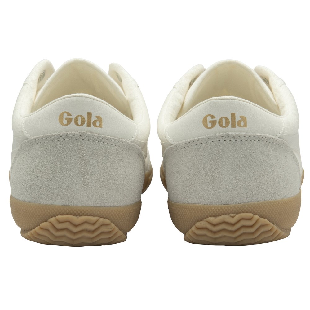 Gola Classics Men's Badminton Plimsoll Sneakers - Off White/Off White/Gum