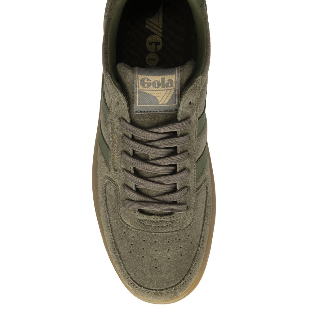 Gola Classics Men's Hawk Suede '86 Sneakers - Khaki/Gum