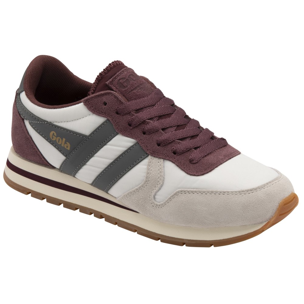 Gola Classics Women's Daytona Chute Sneakers - Off White/Windsor Wine/Ash